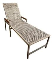 Espreguiçadeira Em Alumínio Corda Náutica P/ Piscina Jardim