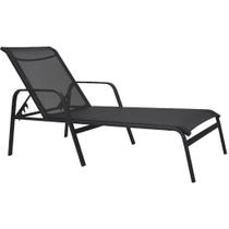 Espreguiçadeira em Alumínio e Tela Sling Para Piscina