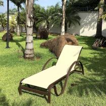 Espreguiçadeira Em Alumínio Para Piscina Encosto Regulável Espreguiçadeira Em Alumínio Para Piscina Encosto Regulável