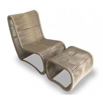 Espreguiçadeira em Corda Náutica - 1 Poltrona + Mesa Centro Espreguiçadeira em Corda Náutica - 1 Poltrona + Mesa Centro