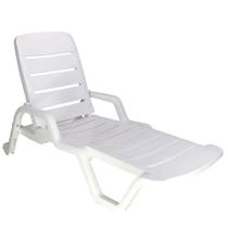 Espreguiçadeira em polipropileno 4 posições branca - Leblon