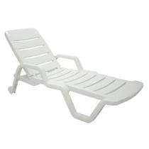 Espreguiçadeira em Polipropileno Branco Tramontina Leblon Basic - Tramontina Espreguiçadeira em Polipropileno Branco Tramontina Leblon Basic - Tramontina
