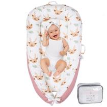 Espreguiçadeira fofa, abraços fofos para recém-nascidos de 0 a 36 meses, veado rosa Espreguiçadeira fofa, abraços fofos para recém-nascidos de 0 a 36 meses, veado rosa