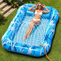 Espreguiçadeira inflável para piscina Dsquu 196 x 122 cm com spray refrescante