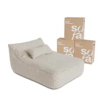 Espreguiçadeira Interna Puff Para Casal Amaia Duni Sofá na Caixa Espreguiçadeira Interna Puff Para Casal Amaia Duni Sofá na Caixa