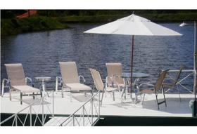 Espreguiçadeira Kit Para Piscina Completo + Ombrelone 2,40m