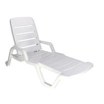 Espreguiçadeira Leblon Praia Camping Piscina Branca 4 Estágios Suporta 120kg Tramontina