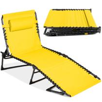 Espreguiçadeira Patio Best Choice Yellow com capacidade de 300 libras