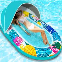 Espreguiçadeira Pool Floats AMENON extra grande com dossel 178x94cm Espreguiçadeira Pool Floats AMENON extra grande com dossel 178x94cm