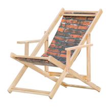 Espreguiçadeira Preguiçosa Dobrável Madeira Maciça Com Braço Natural Com Tecido Cor Tijolos Espreguiçadeira Preguiçosa Dobrável Madeira Maciça Com Braço Natural Com Tecido Cor Tijolos