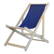 Espreguiçadeira Preguiçosa Dobrável sem Braço em Madeira Maciça