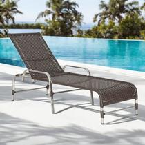 Espreguiçadeira Regulável em Alumínio para Piscina e Jardim Catar