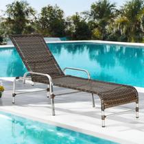 Espreguiçadeira Regulável em Alumínio para Piscina e Jardim Catar