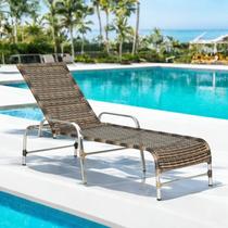 Espreguiçadeira Regulável em Alumínio para Piscina e Jardim Catar