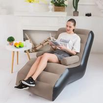 Espreguiçadeira Sofá Inflável Pufe Banco Deitar Descanso Assento Apoio Braços Cama Móvel Conforto Espreguiçadeira Sofá Inflável Pufe Banco Deitar Descanso Assento Apoio Braços Cama Móvel Conforto