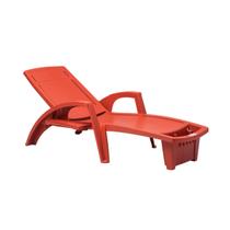 Espreguiçadeira Sole Reclinável Terracota em Polipropileno com Proteção UV Pisani Espreguiçadeira Sole Reclinável Terracota em Polipropileno com Proteção UV Pisani