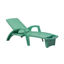 Espreguiçadeira Sole Reclinável Verde Menta em Polipropileno com Proteção UV Pisani