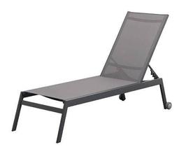 Espreguicadeira Tenorio Tela Grafite Base Grafite 200cm - 60558