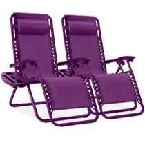 Espreguiçadeira Zero Gravity Best Choice Steel, conjunto de 2 ametistas