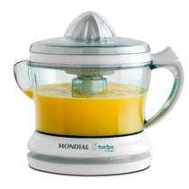 Espremedor 1,25L Mondial Turbo Citrus E-01 com Dupla Rotação e Acionamento Automático Branco 127V