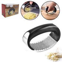 Espremedor /amassador de alho de inox cabo plastico 10,5x7cm - MEGAFIT