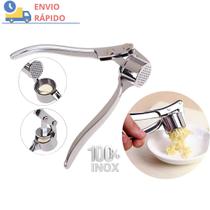 Espremedor Amassador de Alho Manual Reforçado Inox e Zinco