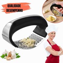 Espremedor Amassador Triturador Alho Cozinha Inox Manual Espremedor Amassador Triturador Alho Cozinha Inox Manual