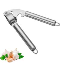 Espremedor de alho inox fácil aço inox manual cozinha tambor removível Luxo