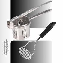 Espremedor de Batata com Cabo + Amassador de Batata Manual Inox Espremedor de Batata com Cabo + Amassador de Batata Manual Inox