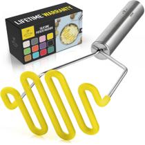 Espremedor de batatas Zulay Kitchen Premium em aço inoxidável revestido de silicone