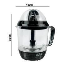 Espremedor De Frutas Laranja Limão Eletrico 2 Bicos Preto 1,2L Eletrodoméstico