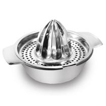 Espremedor de Frutas Laranja Limão Suco Manual Aço Inox Com Peneira Coador Cozinha