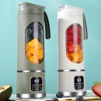 Espremedor de Frutas Portátil 450ml 8 Lâminas USB Recarregável Bateria Dupla 1500 mAh Liquidificador Espremedor de Frutas Portátil 450ml 8 Lâminas USB Recarregável Bateria Dupla 1500 mAh Liquidificador