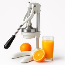 Espremedor de Laranja Frutas Manual em Aço Inox Profissional - Branco Espremedor de Laranja Frutas Manual em Aço Inox Profissional - Branco