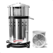 Espremedor de Sucos Inox Grande Bivolt Extrator Suco de Laranja Frutas Bares Cozinhas Restaurantes