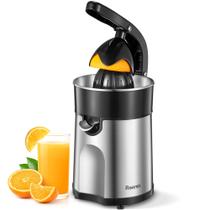 Espremedor elétrico de citrinos Reemix com 2 cones (preto+prata)