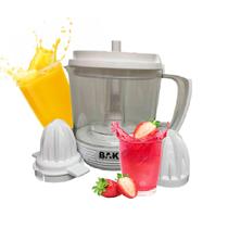 Espremedor Elétrico de Frutas 1,2L Potente BAK 110V OU 220V Suco Natural Prático C/ 2 Bicos Adaptavel
