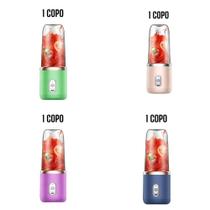 Espremedor Elétrico Mini Liquidificador Portátil Suco Alimento Misturador Smoothie 6 Lâminas POPYO CORES:1 COPO ALEATORI