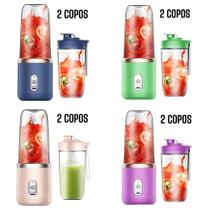 Espremedor Elétrico Mini Liquidificador Portátil Suco Alimento Misturador Smoothie 6 Lâminas POPYO Espremedor Elétrico Mini Liquidificador Portátil Suco Alimento Misturador Smoothie 6 Lâminas POPYO