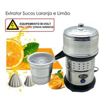 Espremedor Extrator Industrial De Sucos Laranja Limão Frutas Inox Copo 1 Litro 500W Bivolt - Facility