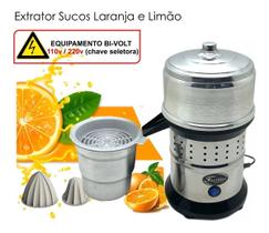 Espremedor Industrial De Sucos Laranja Limão Inox 500w