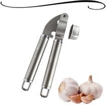 Espremedor Manual De Alho Em Aço Inox Premium Gourmet Amassador De Alho Tambor Removível Triturador