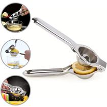 Espremedor Manual Luxo Aço Inox De Laranja Limão 20 Cm