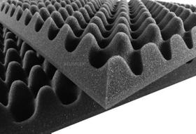 Espuma Acústica Antichamas 4 Placas de 50 X 50 X 5 cm