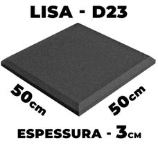 Espuma Acústica Lisa Chanfrada Bisotê 50x50x3cm densidade 23