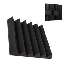Espuma Acústica para Estúdio 30x30x5cm Autoadesiva Preta