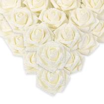 Espuma artificial Glitter Roses IPOPU 50 unidades marfim 22,5 cm Espuma artificial Glitter Roses IPOPU 50 unidades marfim 22,5 cm