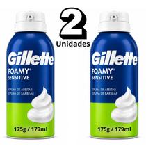 Espuma de Barbear Gillette Foamy Sensitive Kit 2 Und 179ml Espuma de Barbear Gillette Foamy Sensitive Kit 2 Und 179ml