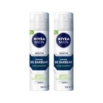 Espuma De Barbear Nivea 200Ml Sensitive - Kit C/2Un