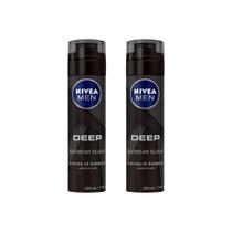 Espuma De Barbear Nivea Deep Black 200Ml - Kit Com 2Un